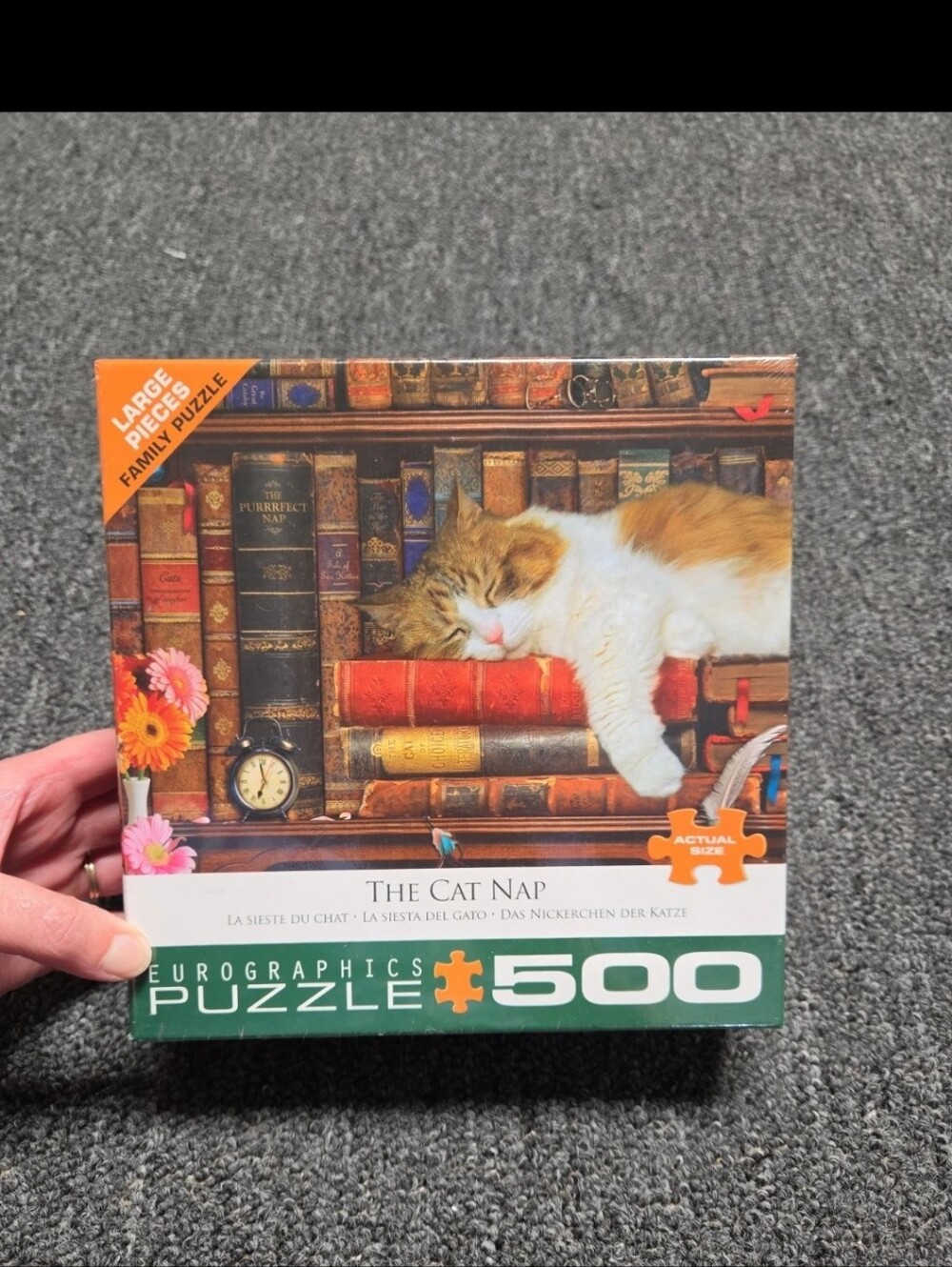 Eurographics 'The Cat Nap' 500-Piece Puzzle - Orange & Green Design